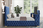 Future Blue Queen Size Platform Bed