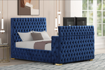 Future Blue Queen Size Platform Bed