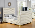 Future Beige Queen Size Platform Bed