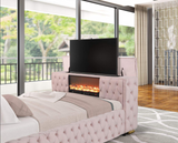 Future Pink King Size Platform Bed