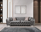 Lupino Gray Velvet Sofa & Loveseat