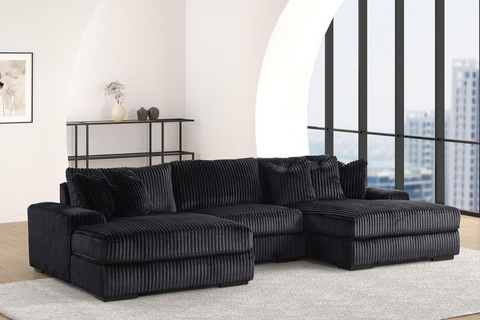 XL Sunday Black 3PC Sectional