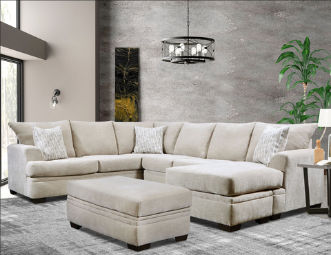 681 Tan Sectional