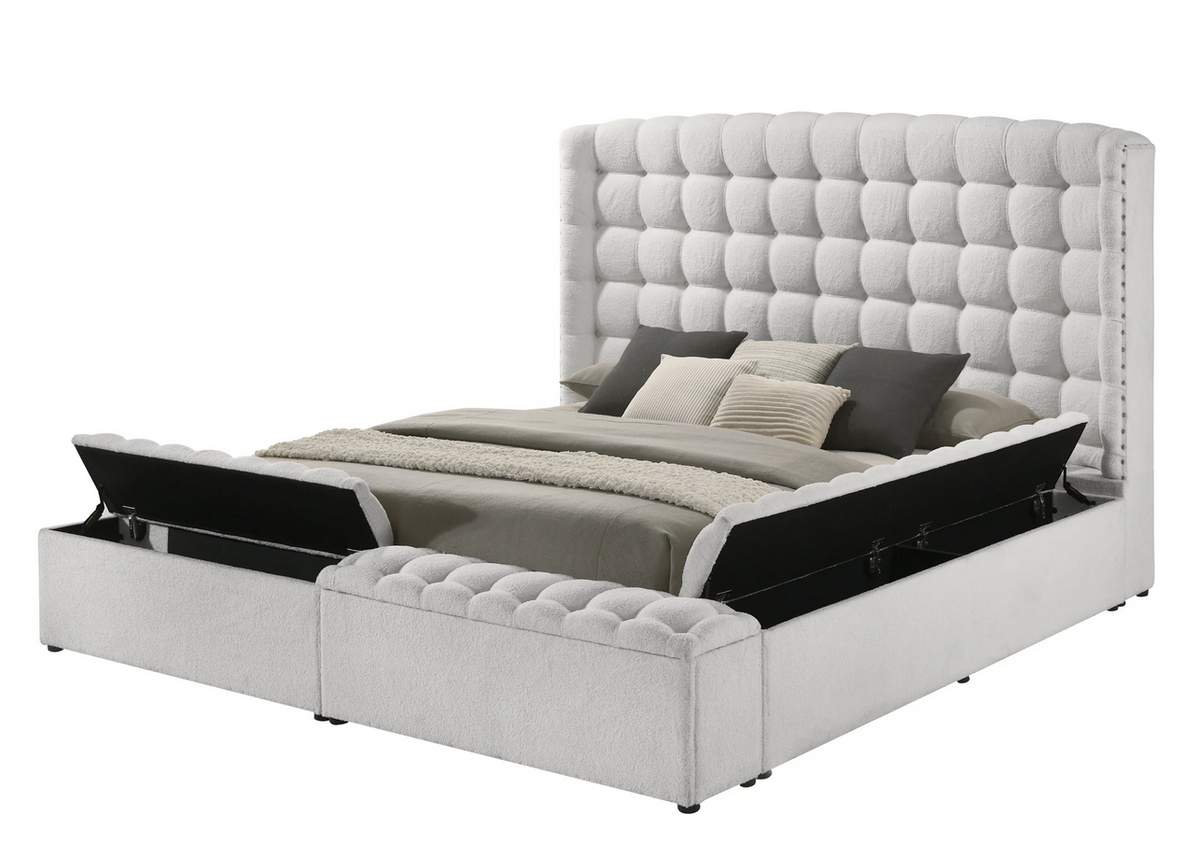 Madonna White King Size Bed