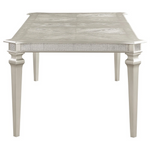 Evangeline 9-piece Dining Table Set with Extension Leaf Ivory and Silver Oak
