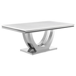 Kerwin 7-Piece Dining Room Set White/Chrome