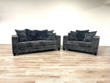 410 Charcoal Sofa and Loveseat Set