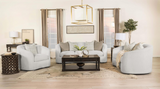 Rainn 3-Piece Upholstered Tight Back Living Room Set Latte