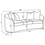 Rainn 3-Piece Upholstered Tight Back Living Room Set Latte