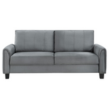 Davis 2-piece Upholstered Rolled Arm Sofa Grey