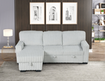 Poland MultiColor Reversible Sectional With Pull-Out Bed