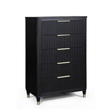 Kara Black Panel Bedroom Set - OLIVIA FURNITURE