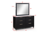 Kara Black Panel Bedroom Set - OLIVIA FURNITURE