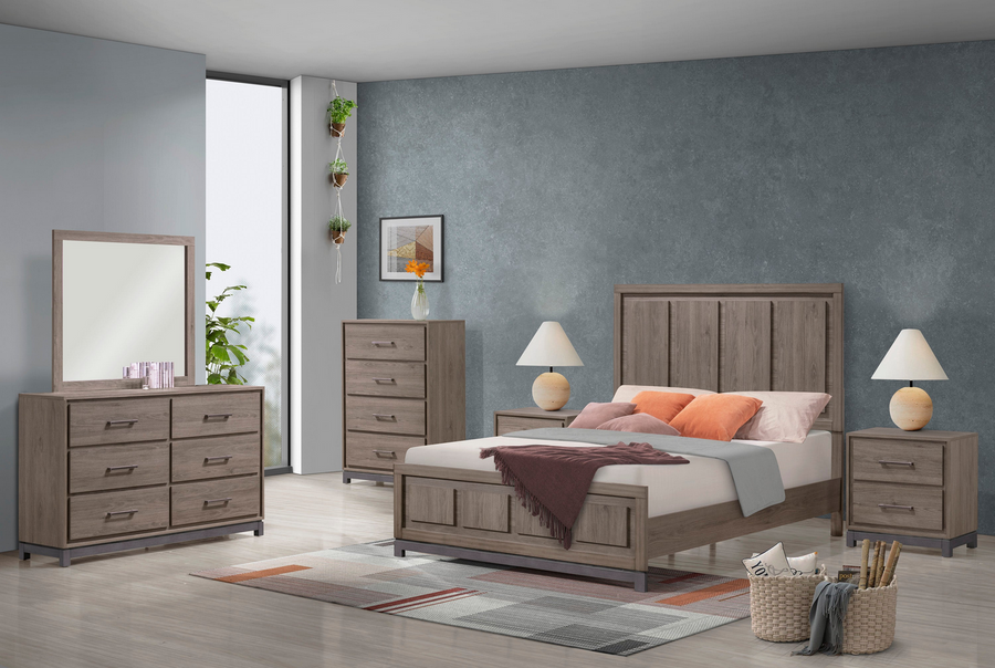 River Brown Panel Bedroom Set - OLIVIA FURNITURE
