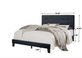 940 Charcoal Twin Size Platform Bed