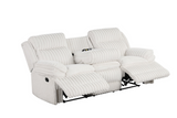 Heaven White 3pc Reclining Set