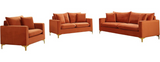 Meridian Naomi 2 Piece Velvet Living Room Set