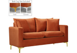 Meridian Naomi 2 Piece Velvet Living Room Set