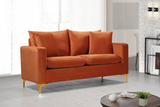 Meridian Naomi 2 Piece Velvet Living Room Set