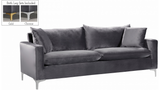 Meridian Naomi 2 Piece Velvet Living Room Set