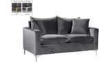 Meridian Naomi 2 Piece Velvet Living Room Set