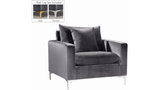 Meridian Naomi 2 Piece Velvet Living Room Set
