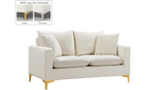 Meridian Naomi 2 Piece Velvet Living Room Set