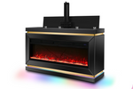 A94 BLACK TV STAND W/FIREPLACE