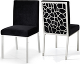 Meridian Opal 5 Piece Dining Room Set In Chrome