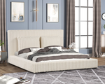 Lauren Beige Queen Size Platform Bed