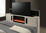 Villa White Queen Size Platform Bed