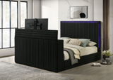 Villa Black Queen Size Platform Bed