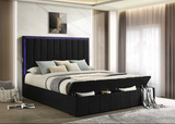 Florence Queen Size Black Platform Bed