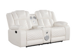Ace White 3PC Reclining Set
