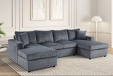 Terasa Gray Double Chaise Sectional