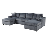 Terasa Gray Double Chaise Sectional