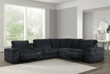 Amelia Black Power Reclining Sectional (w/ Bluetooth Speakers)