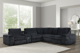 Amelia Black Power Reclining Sectional (w/ Bluetooth Speakers)