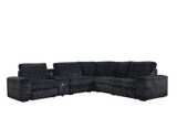 Amelia Black Power Reclining Sectional (w/ Bluetooth Speakers)
