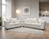 510 Cream Sofa and Loveseat