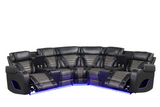 IBIZA POWER/POWER Black Reclining Sectional