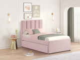 MAYA Pink Full Size Platform Bed w/ Trundle