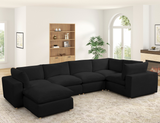 XLCLOUD BLACK2 Sectional + Ottoman Set