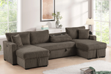 July Multi Color Double Storage Chaise Sectional
