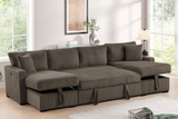 July Multi Color Double Storage Chaise Sectional