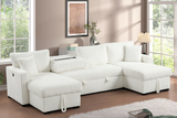 July Multi Color Double Storage Chaise Sectional