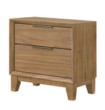 Florian Natural Wood Upholstered Storage Bedroom Set