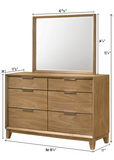 Florian Natural Wood Upholstered Storage Bedroom Set