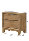 Florian Natural Wood Upholstered Storage Bedroom Set