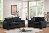 HH1123 Black Sofa & Loveseat Set